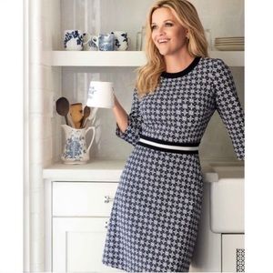 Draper James Honeycomb Floral Print Dress, 3/4 Sleeves, size XL